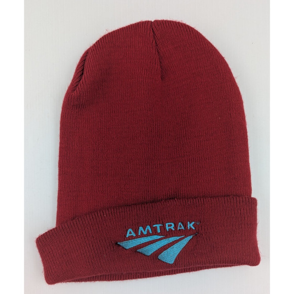 Vintage Amtrak Southwest Division / Amtrak Beanie Embroidered Logo Lot of 2 - Picture 2 of 13